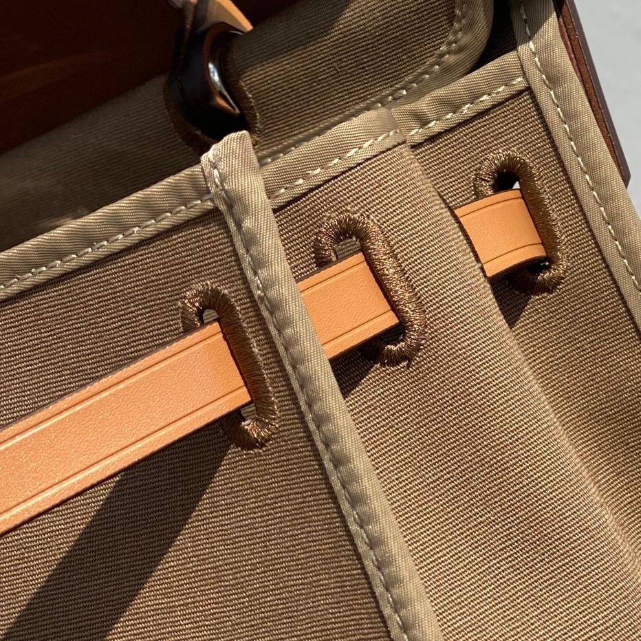 herbag Light Gray Canvas Calfskin 31CM - 图片 6