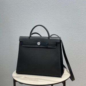 herbag Classic Black Canvas Calfskin 31CM