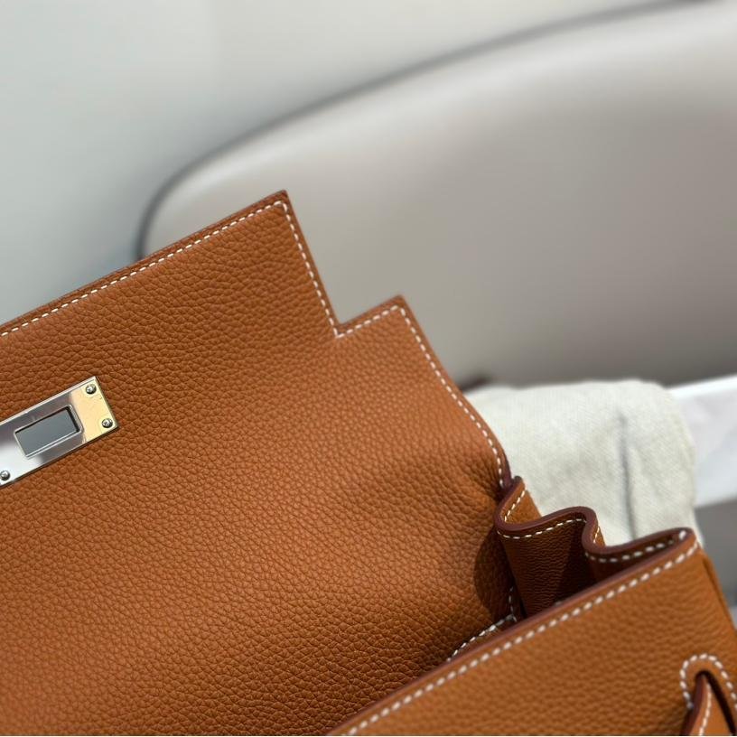 Kelly Messenger Crossbody Gold Brown with Silver Hardware 25CM - 图片 7