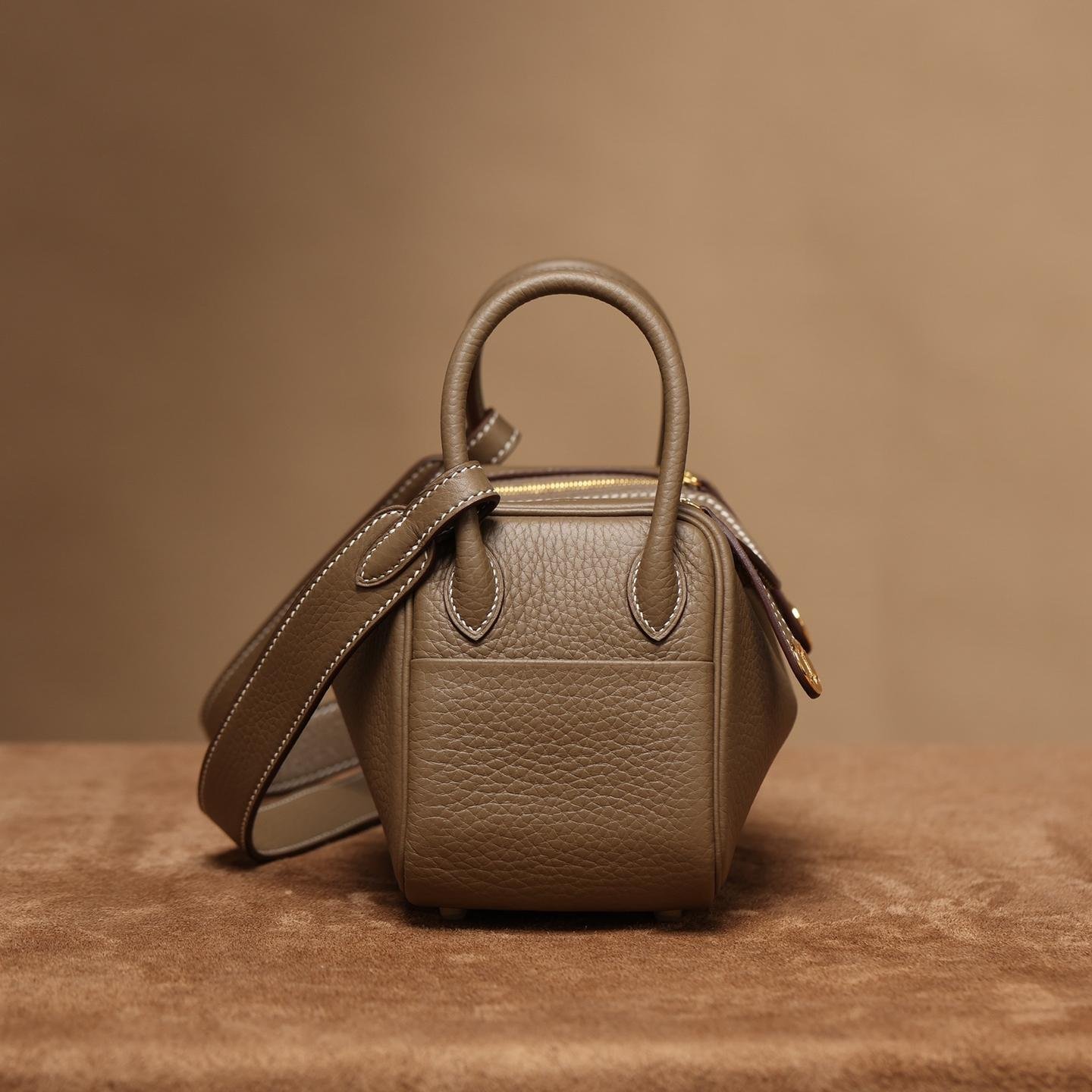 Lindy Elephant Grey TC Leather with Gold Hardware 19CM - 图片 4