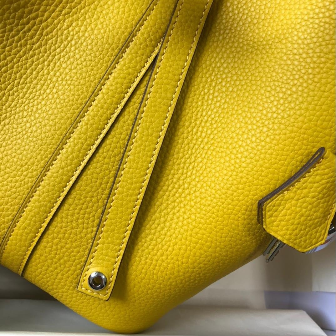 Picotin Lock Amber Yellow Leather 18CM/22CM - 图片 4
