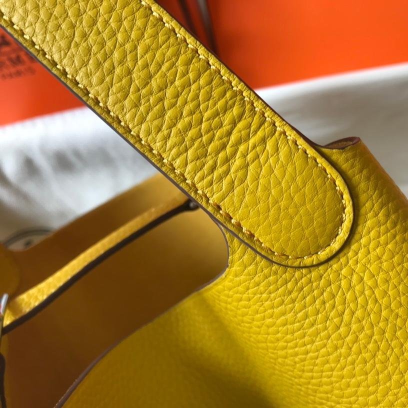 Picotin Lock Amber Yellow Leather 18CM/22CM - 图片 6