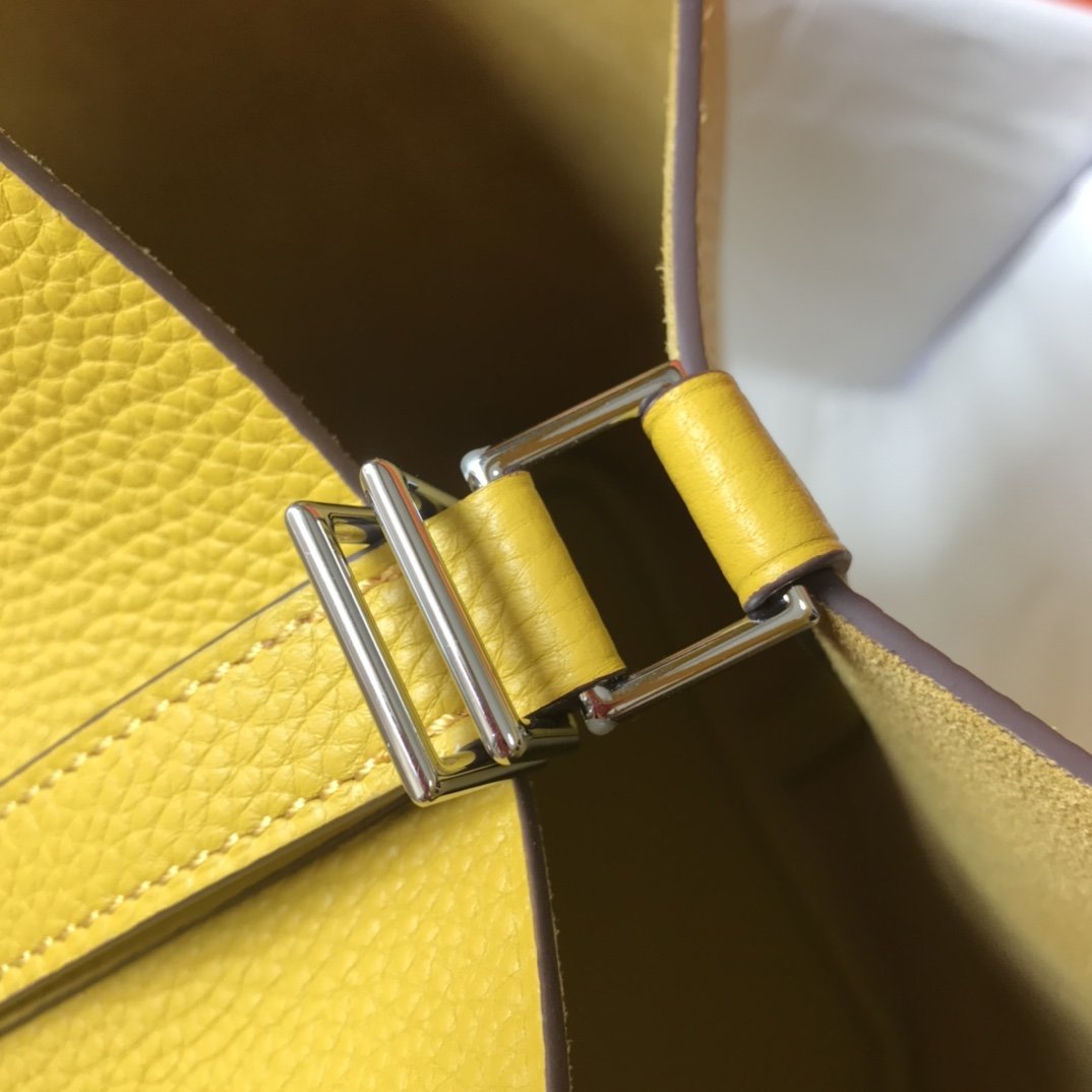 Picotin Lock Amber Yellow Leather 18CM/22CM - 图片 7