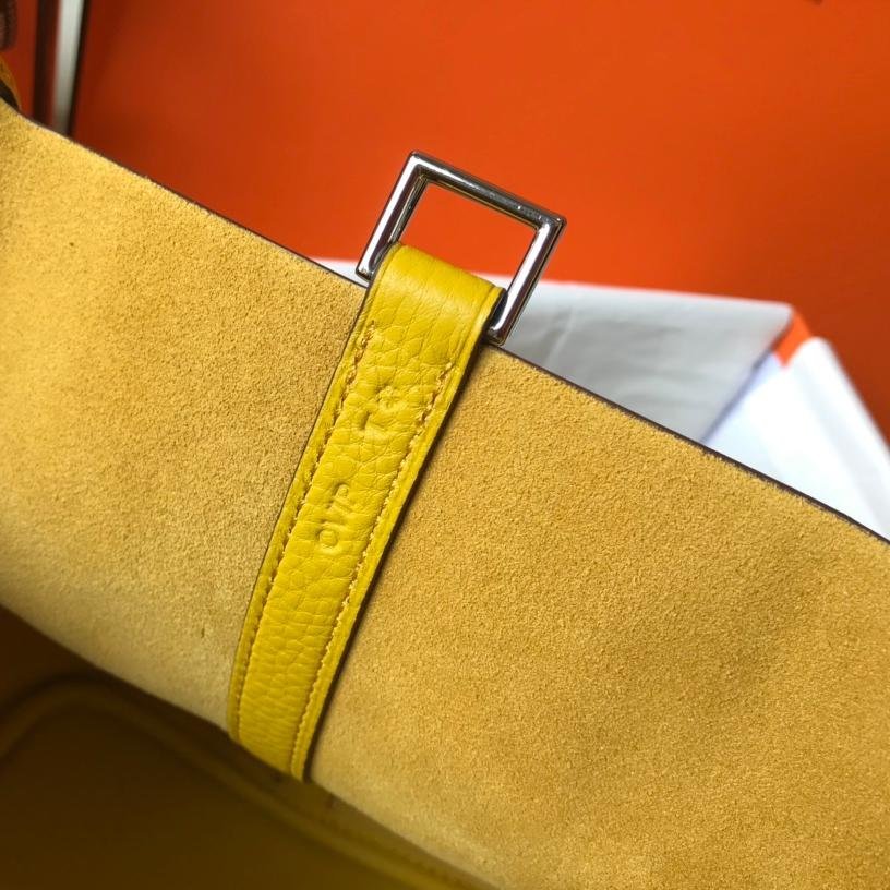 Picotin Lock Amber Yellow Leather 18CM/22CM - 图片 9