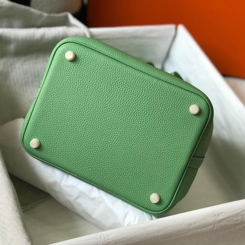 Picotin Lock Avocado Gold Leather 18CM/22CM - 图片 4