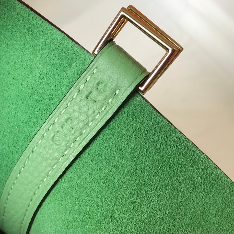 Picotin Lock Avocado Gold Leather 18CM/22CM - 图片 5