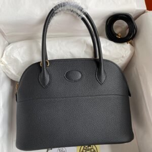 Bolide Black Togo Leather Gold Hardware Waxed Thread 27CM