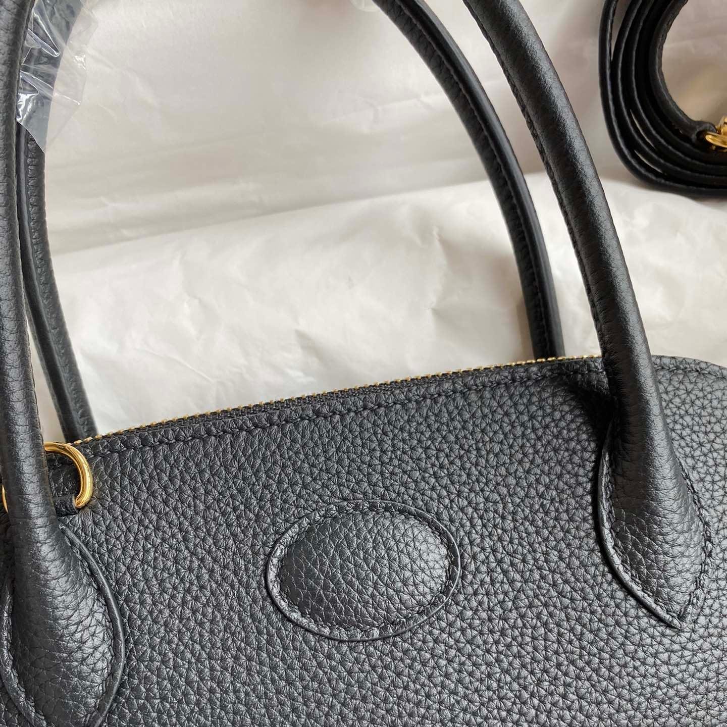 Bolide Black Togo Leather Gold Hardware Waxed Thread 27CM - 图片 3