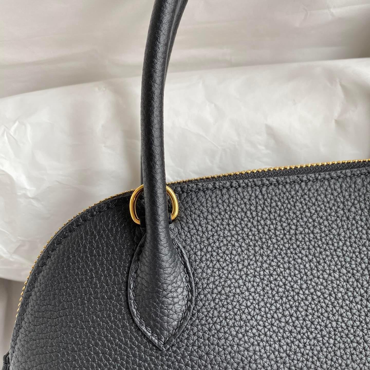 Bolide Black Togo Leather Gold Hardware Waxed Thread 27CM - 图片 4