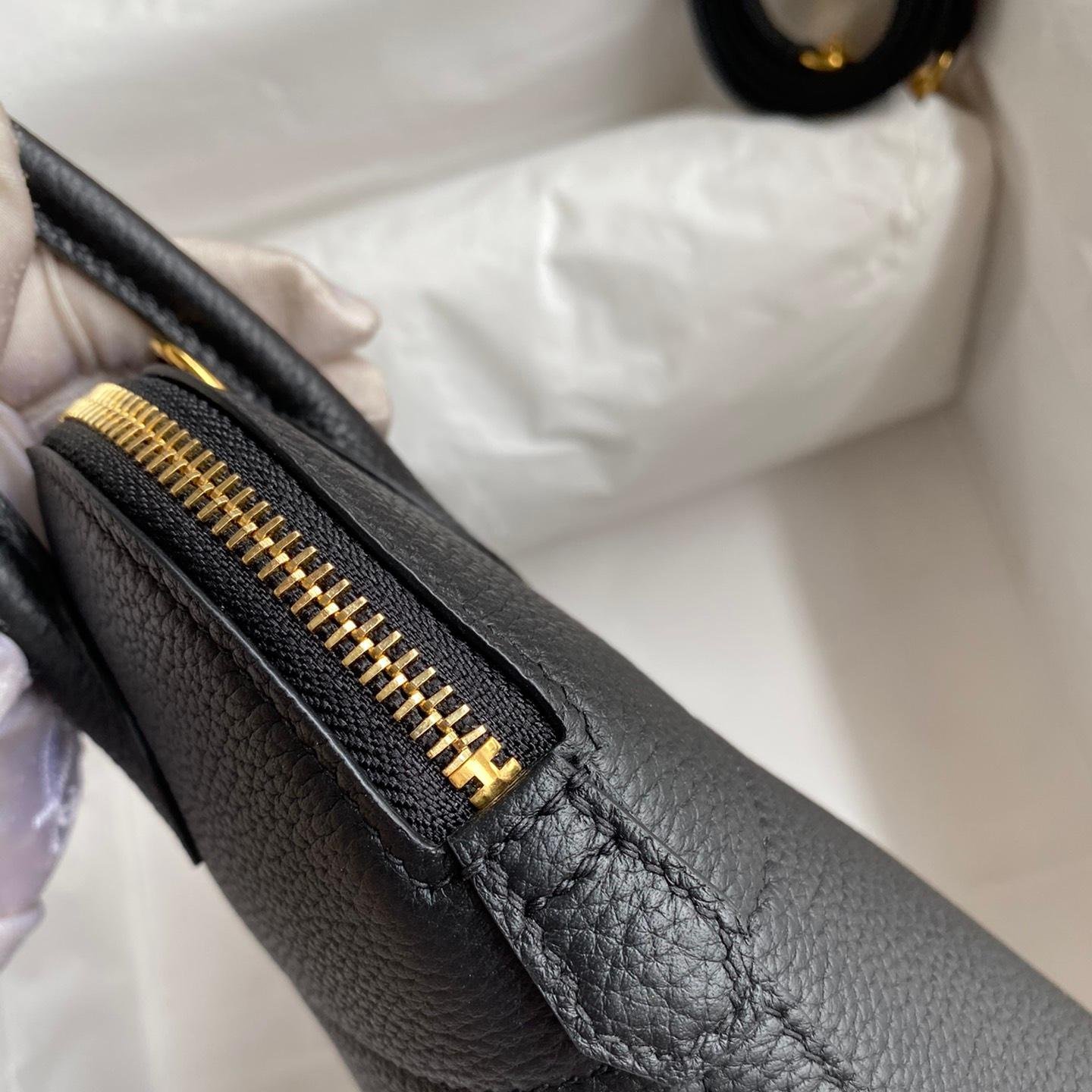 Bolide Black Togo Leather Gold Hardware Waxed Thread 27CM - 图片 6