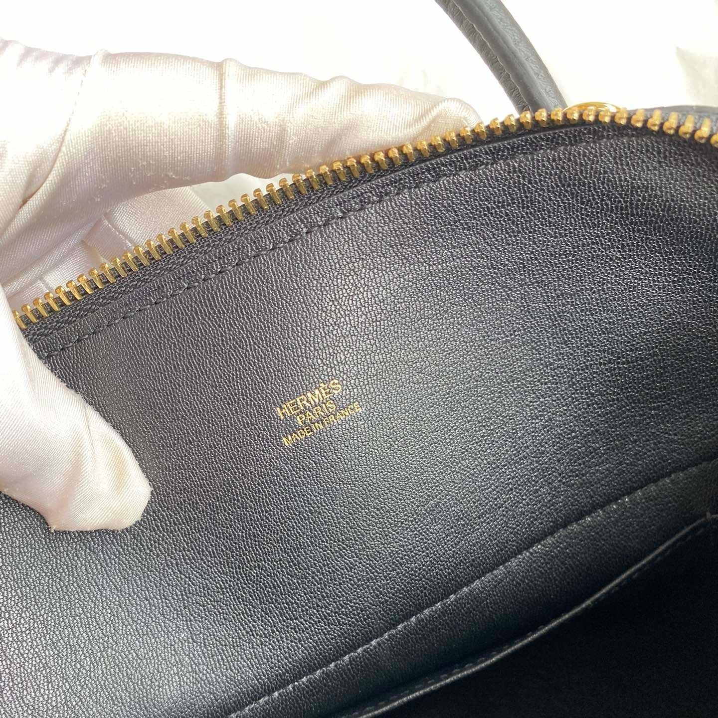Bolide Black Togo Leather Gold Hardware Waxed Thread 27CM - 图片 8