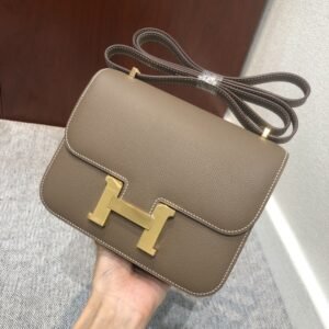 Constance Elephant Grey Gold Hardware Epsom Leather 20CM/23CM