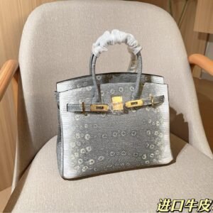 Himalayan Lizard-Pattern Luxury Leather Birkin 30 Bag – Classic Exotic Elegance