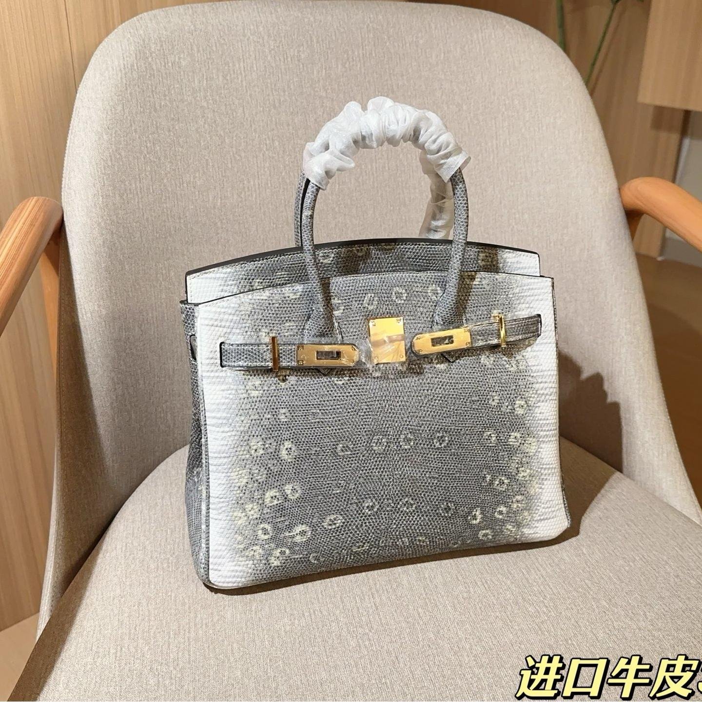 Himalayan Lizard-Pattern Luxury Leather Birkin 30 Bag – Classic Exotic Elegance