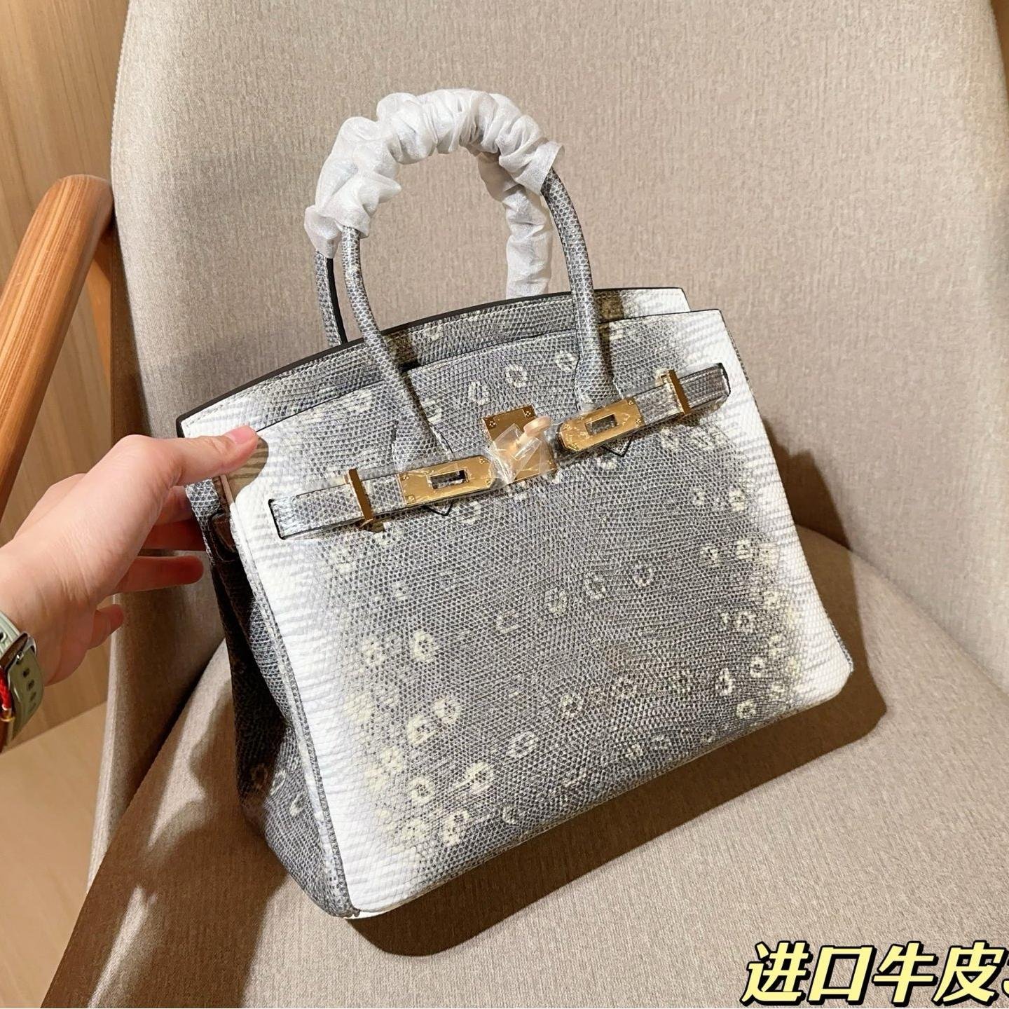 Himalayan Lizard-Pattern Luxury Leather Birkin 30 Bag – Classic Exotic Elegance - 图片 2
