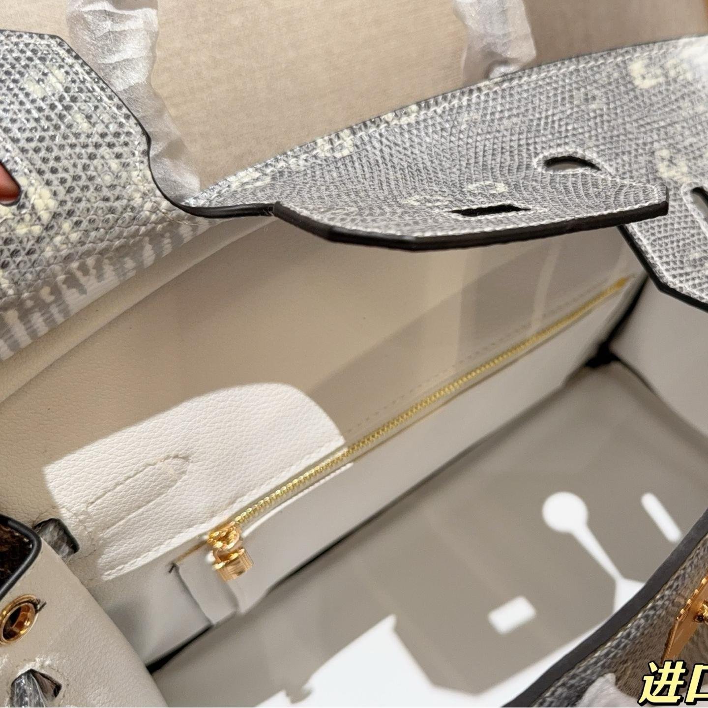Himalayan Lizard-Pattern Luxury Leather Birkin 30 Bag – Classic Exotic Elegance - 图片 7