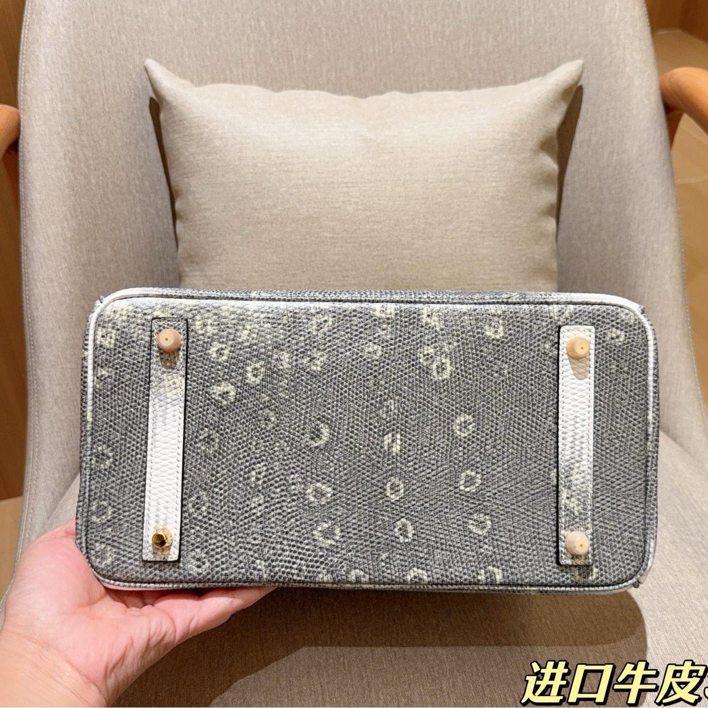 Himalayan Lizard-Pattern Luxury Leather Birkin 30 Bag – Classic Exotic Elegance - 图片 8