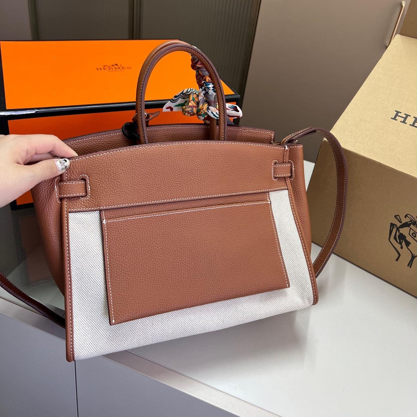 Birkin In & Out 30 in Canvas and Clemence Leather – Iconic Silhouette, Inside-Out Charm - 图片 7