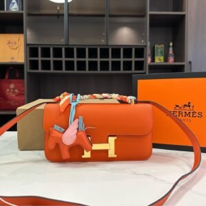 Hermès Constance Bag in Epsom Leather – Iconic H Clasp Shoulder Bag