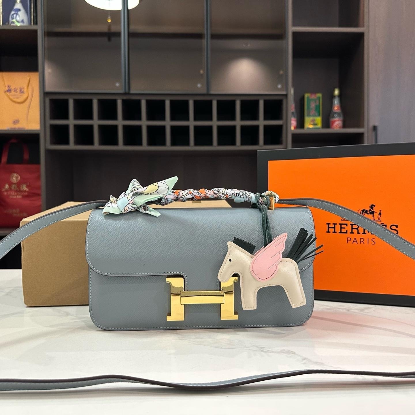 Hermès Constance Bag in Epsom Leather – Iconic H Clasp Shoulder Bag - 图片 2