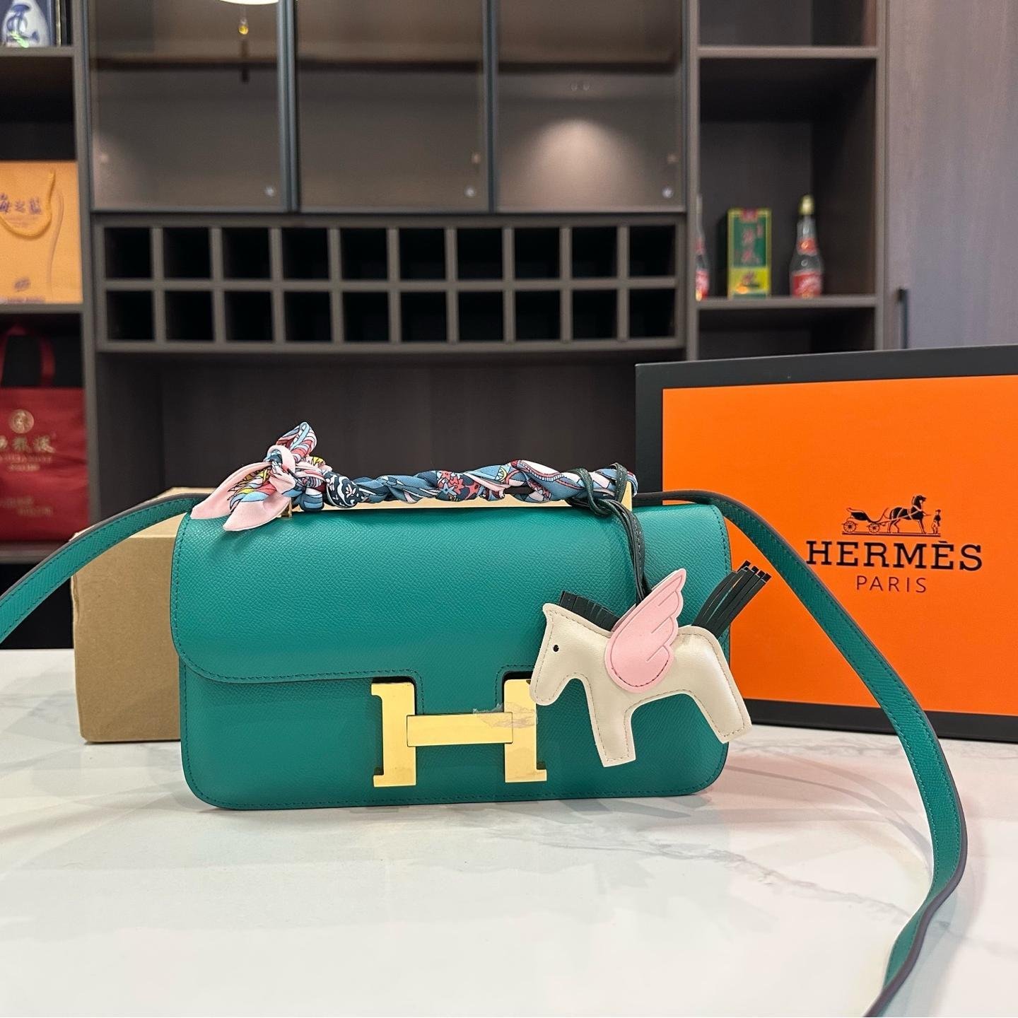 Hermès Constance Bag in Epsom Leather – Iconic H Clasp Shoulder Bag - 图片 6