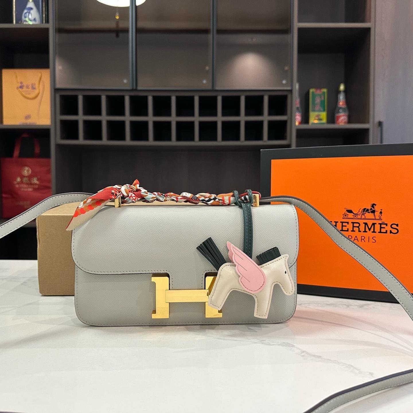 Hermès Constance Bag in Epsom Leather – Iconic H Clasp Shoulder Bag - 图片 7