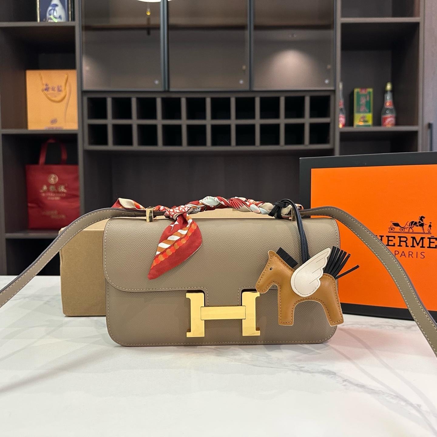 Hermès Constance Bag in Epsom Leather – Iconic H Clasp Shoulder Bag - 图片 9