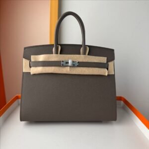 Birkin Platinum 25cm Top-Stitch [Tin Gray] Silver Hardware