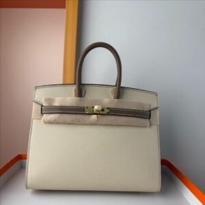 Birkin Platinum 25cm [Milk White/Elephant Gray] Gold Hardware