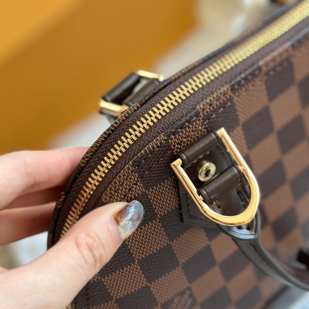 Alma Brown & Dark Brown Damier Canvas 23.5CM - 图片 4