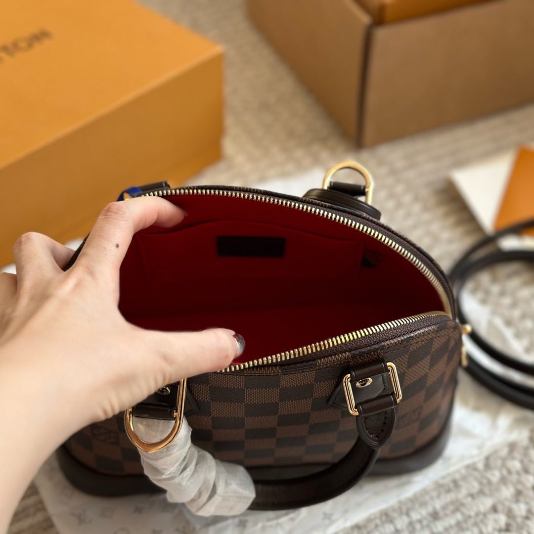 Alma Brown & Dark Brown Damier Canvas 23.5CM - 图片 9
