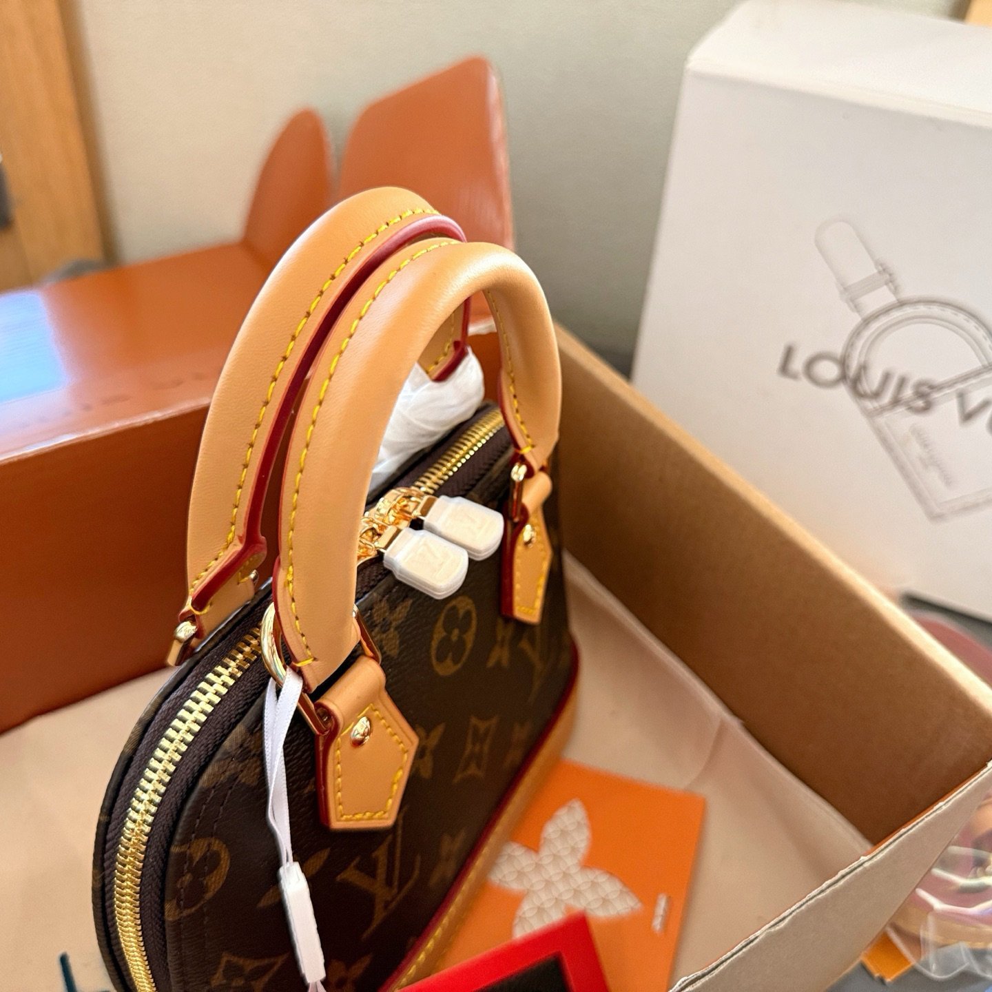 Alma Nano Brown & Yellow Coated Canvas 18CM - 图片 3