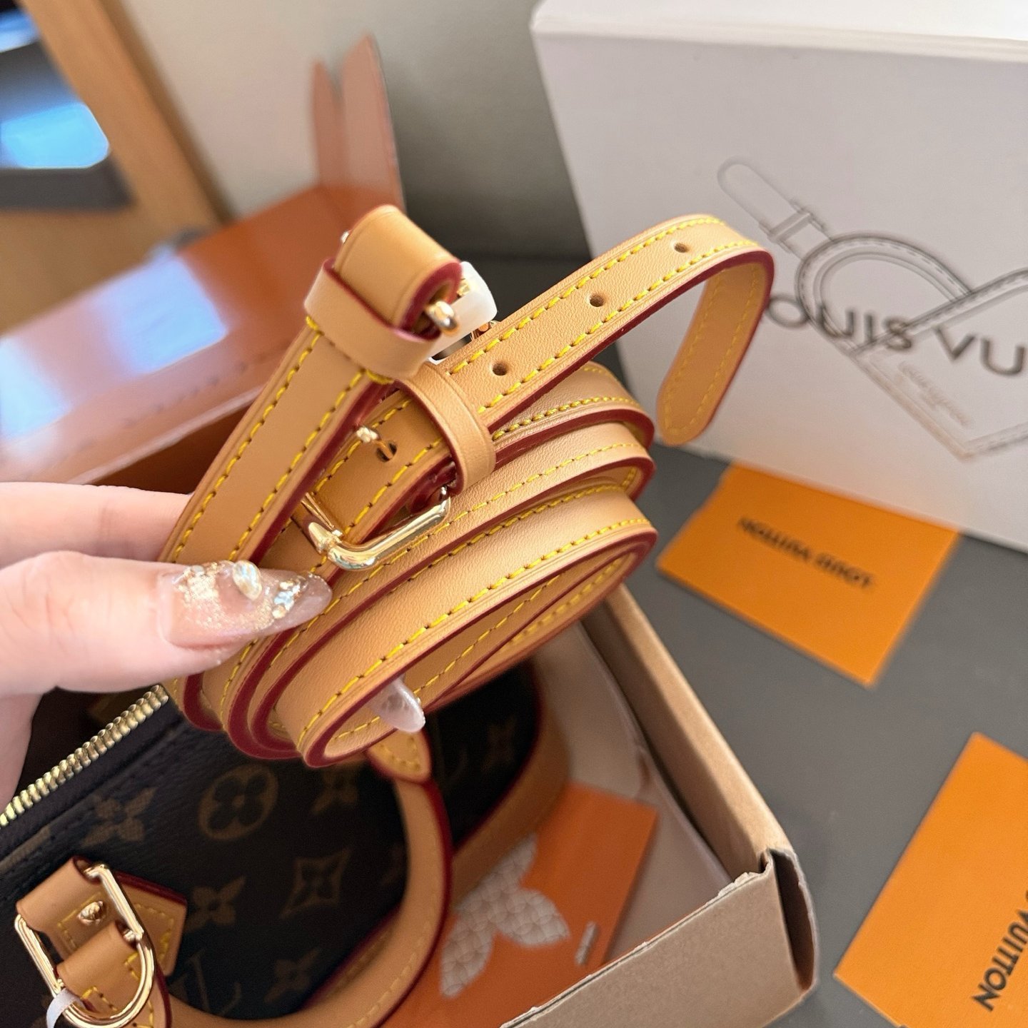Alma Nano Brown & Yellow Coated Canvas 18CM - 图片 8