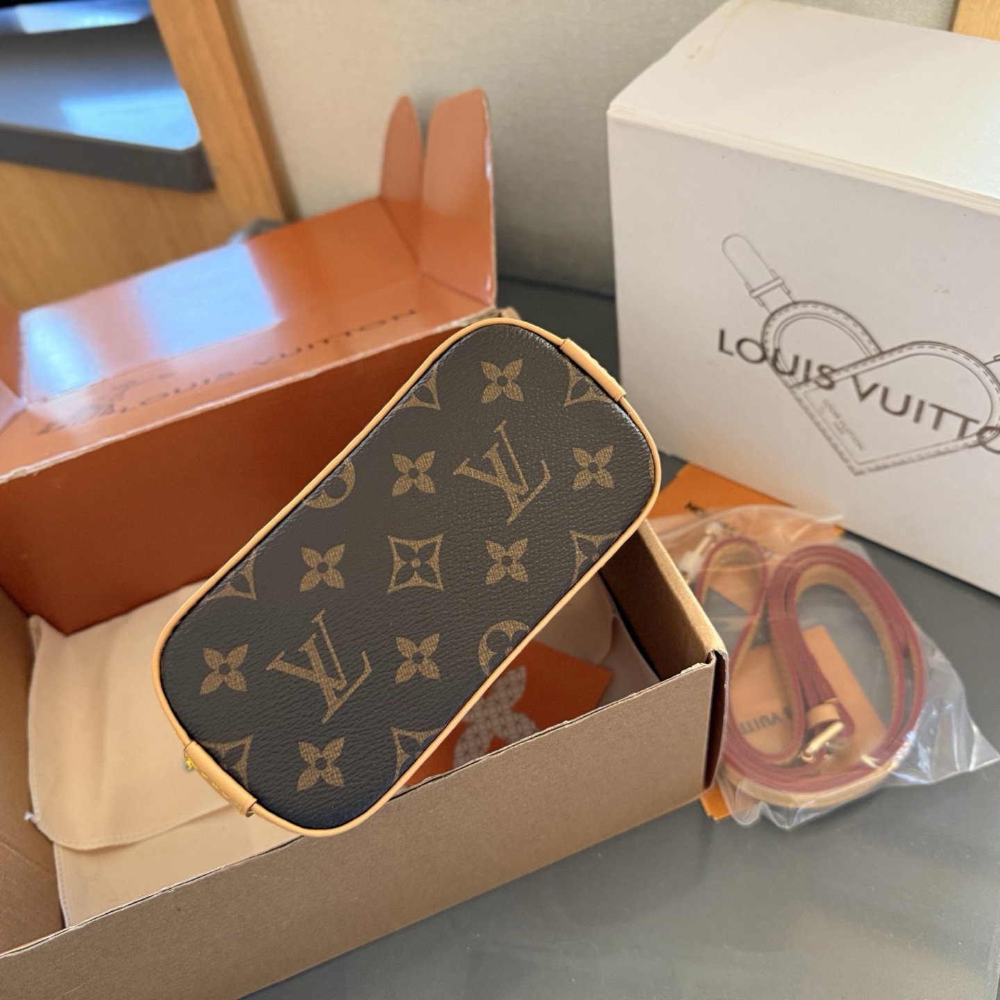 Alma Nano Brown & Yellow Coated Canvas 18CM - 图片 9