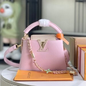 Capucines MINI Pink Taurillon Leather 21CM
