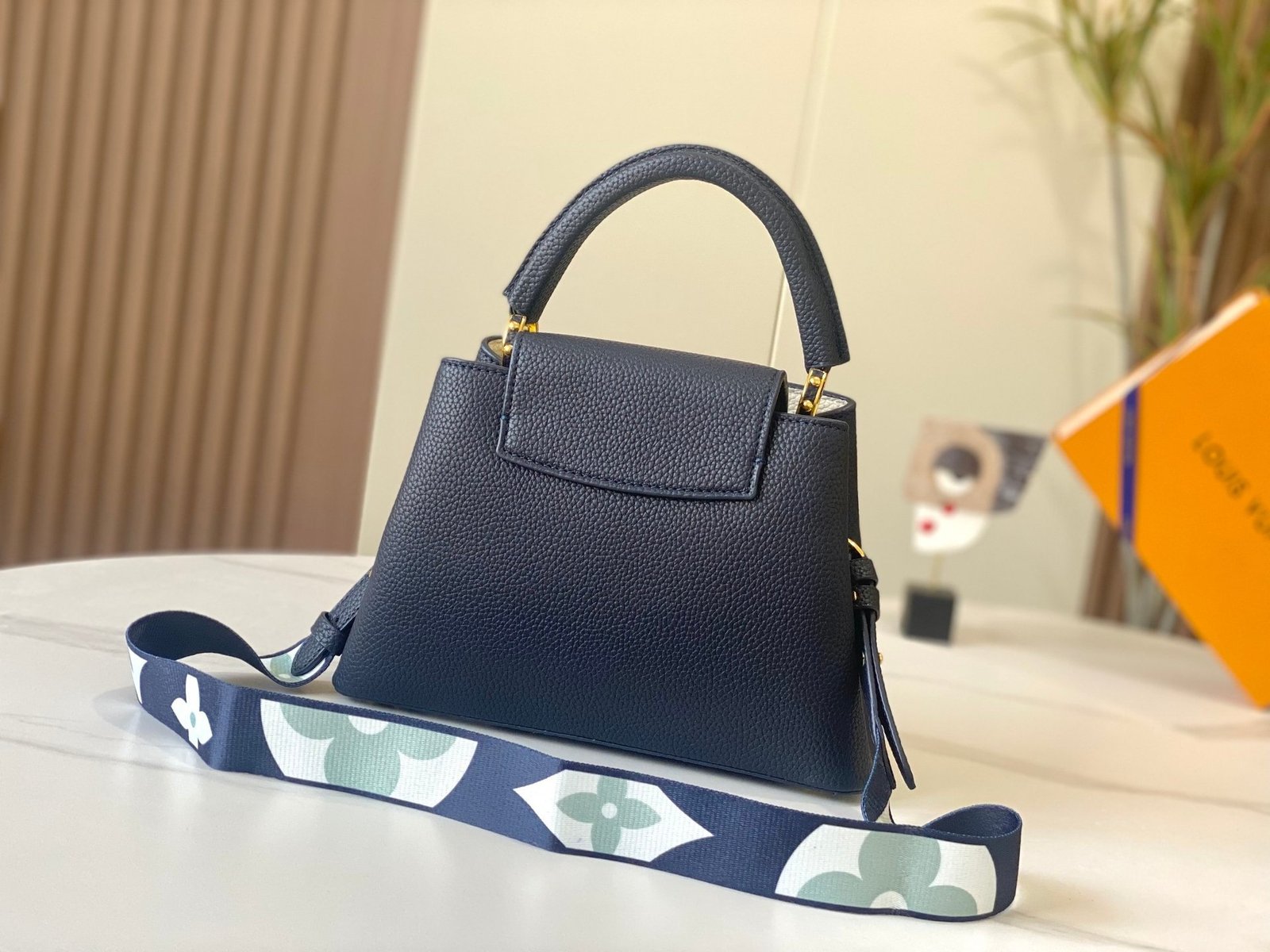 Capucines MINI Navy Blue Taurillon Leather 21CM - 图片 3