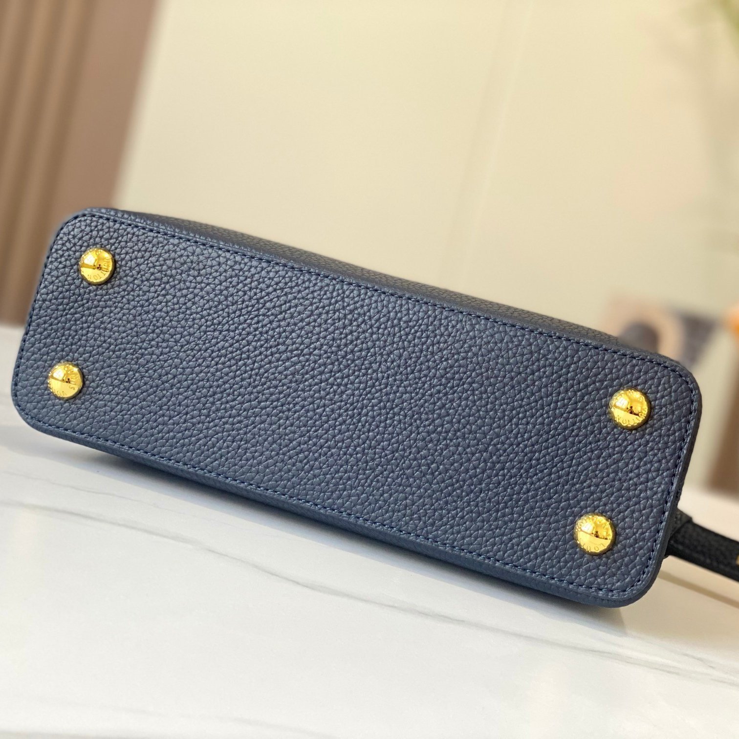 Capucines MINI Navy Blue Taurillon Leather 21CM - 图片 4