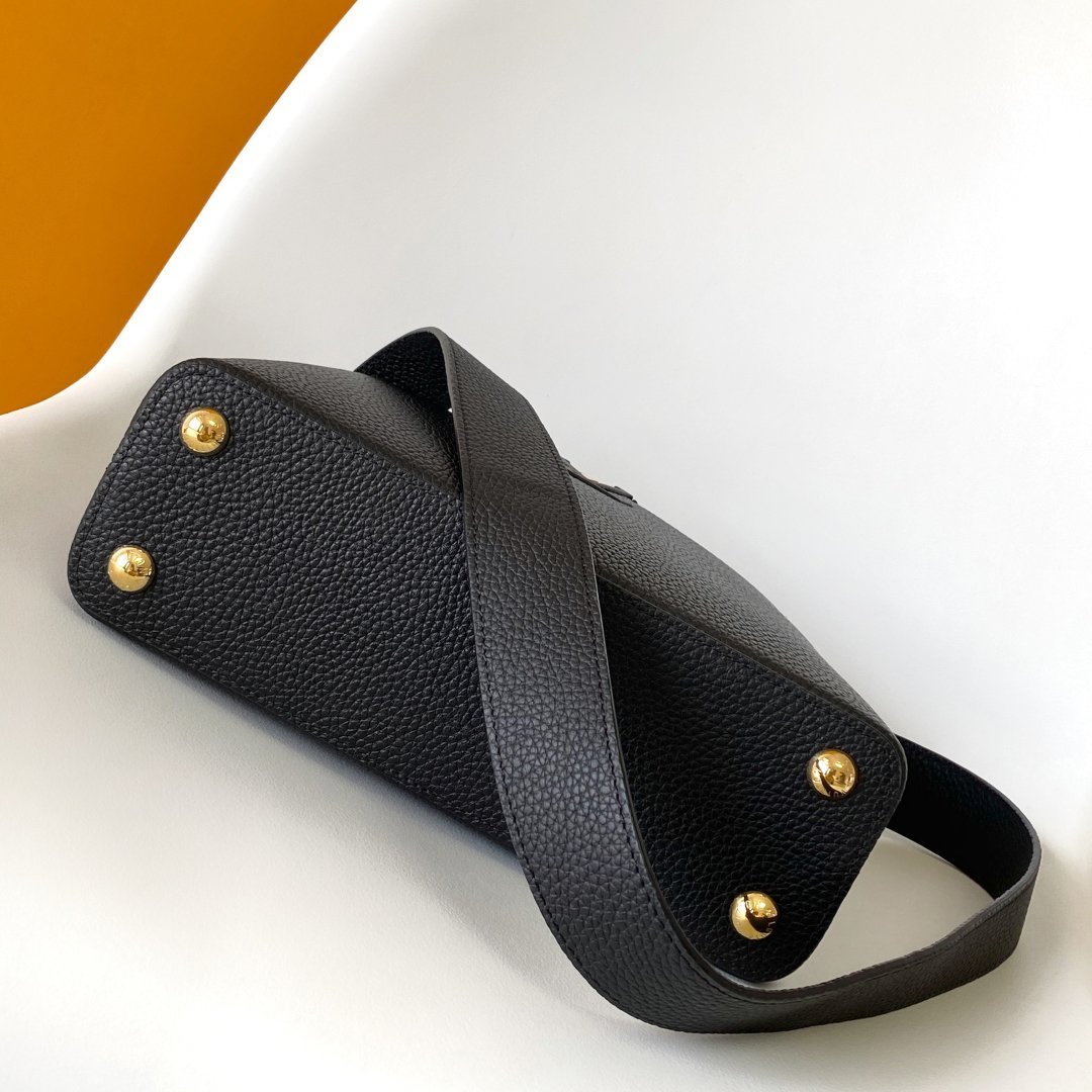 Capucines MINI Black Taurillon Leather with Python Skin 21CM - 图片 4