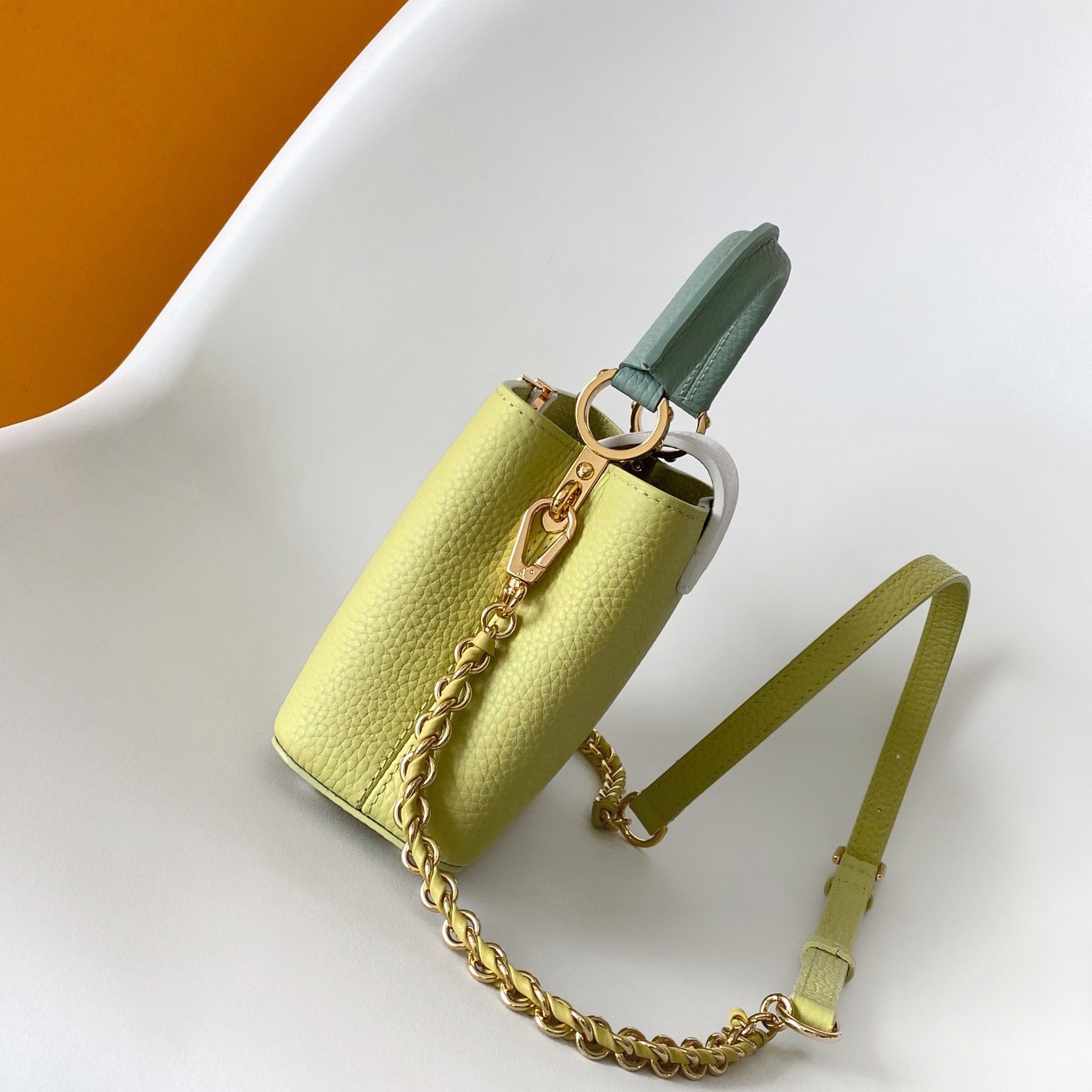 Capucines MINI Lemon Yellow Taurillon Leather 21CM - 图片 2