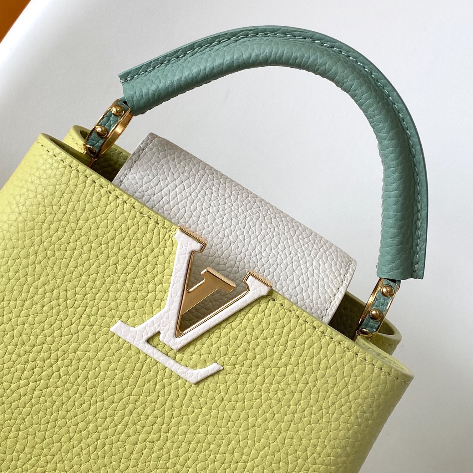 Capucines MINI Lemon Yellow Taurillon Leather 21CM - 图片 5