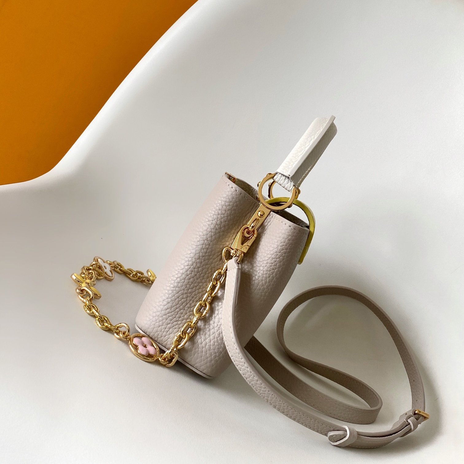 Capucines MINI Light Grey Taurillon Leather 21CM - 图片 2
