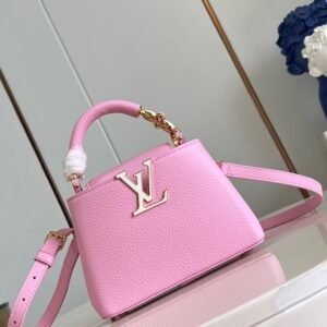 Capucines MINI Pink Taurillon Leather 21CM