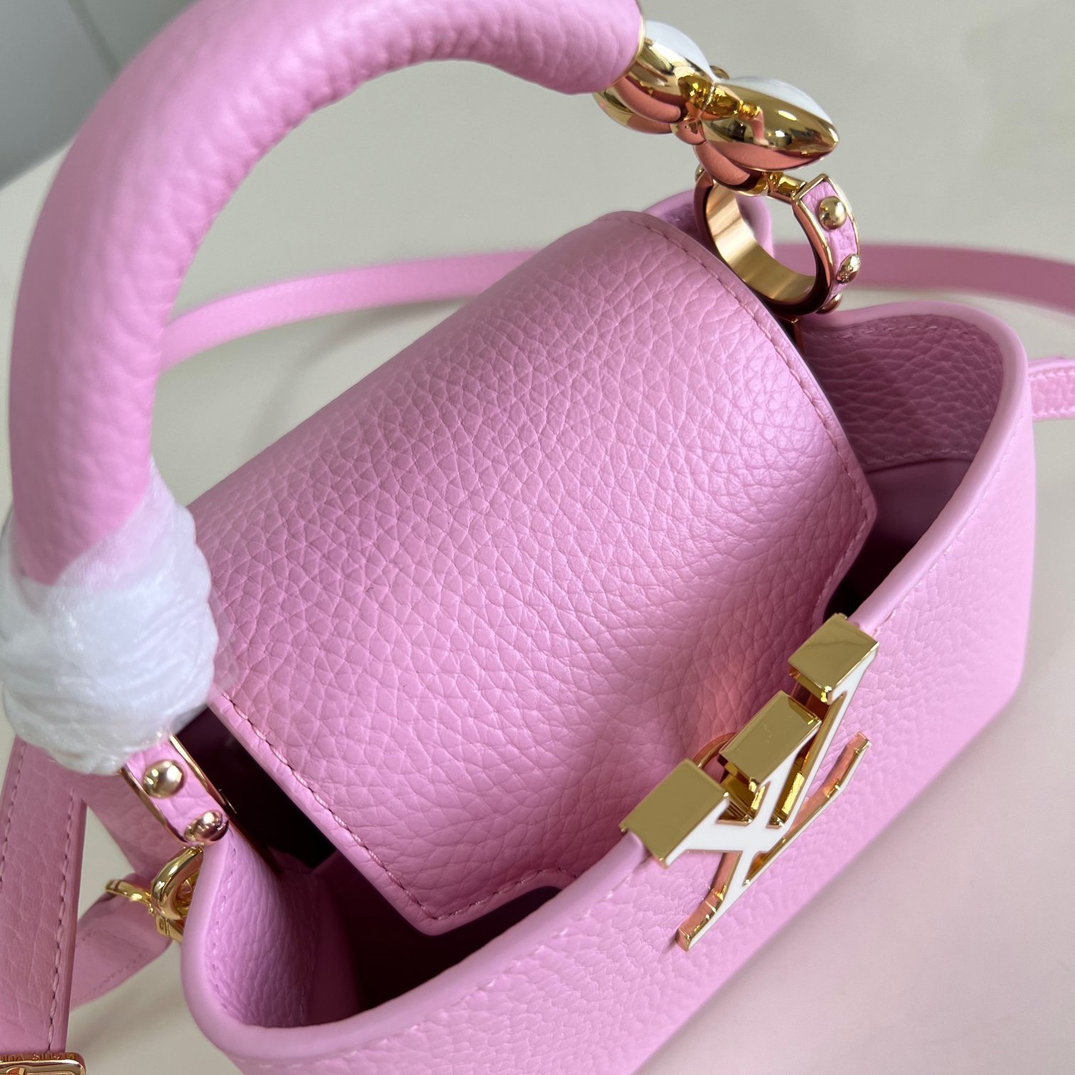 Capucines MINI Pink Taurillon Leather 21CM - 图片 3