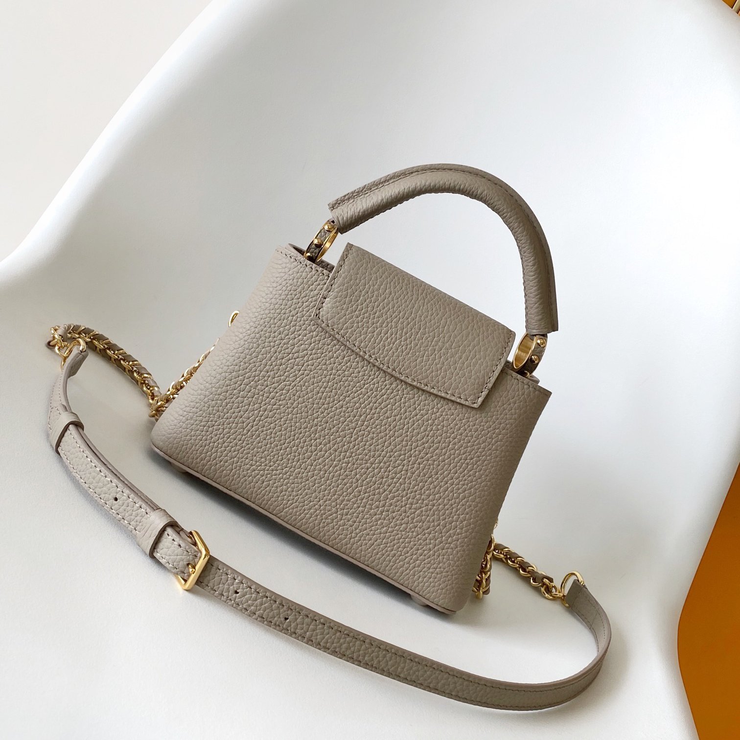 Capucines MINI Grey Taurillon Leather 21CM - 图片 3