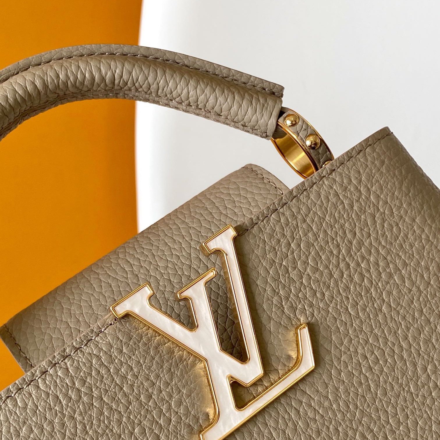 Capucines MINI Grey Taurillon Leather 21CM - 图片 5