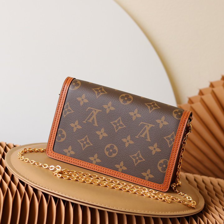 Dauphine WOC Brown/Light Brown Coated Canvas 18CM - 图片 3