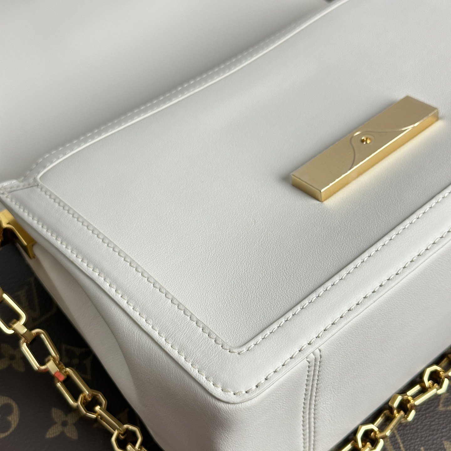 Dauphine MM White Calfskin 25CM - 图片 5