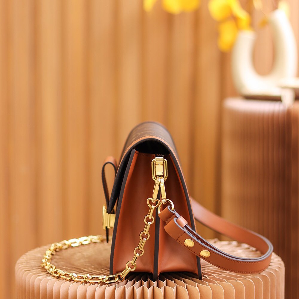 Dauphine MM Brown Monogram Canvas and Taurillon Leather 25CM - 图片 3