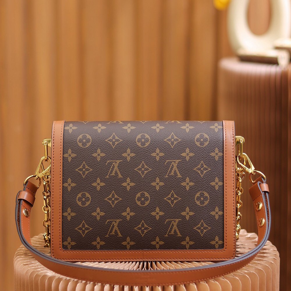 Dauphine MM Brown Monogram Canvas and Taurillon Leather 25CM - 图片 4
