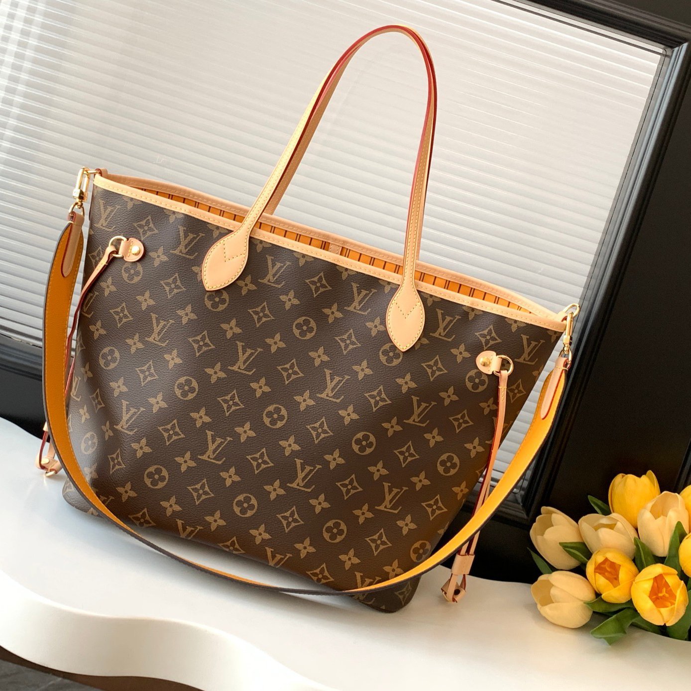 Neverfull MM Brown Canvas 31CM - 图片 3